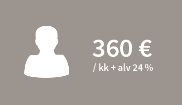 Yksi työpiste: 360 euroa